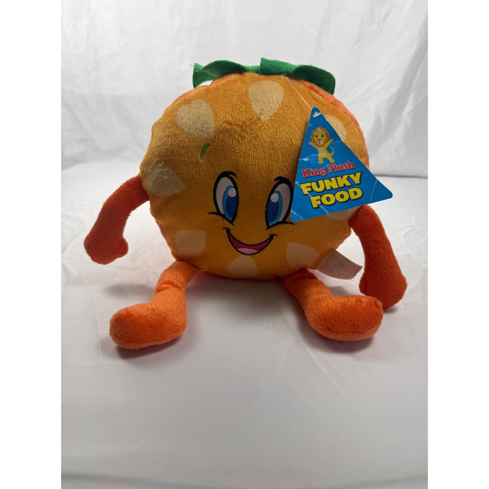 King Plush Funky‎ Food Orange Stuffed Animal Kellytoy 2016 Plush Toy FKYFD-001